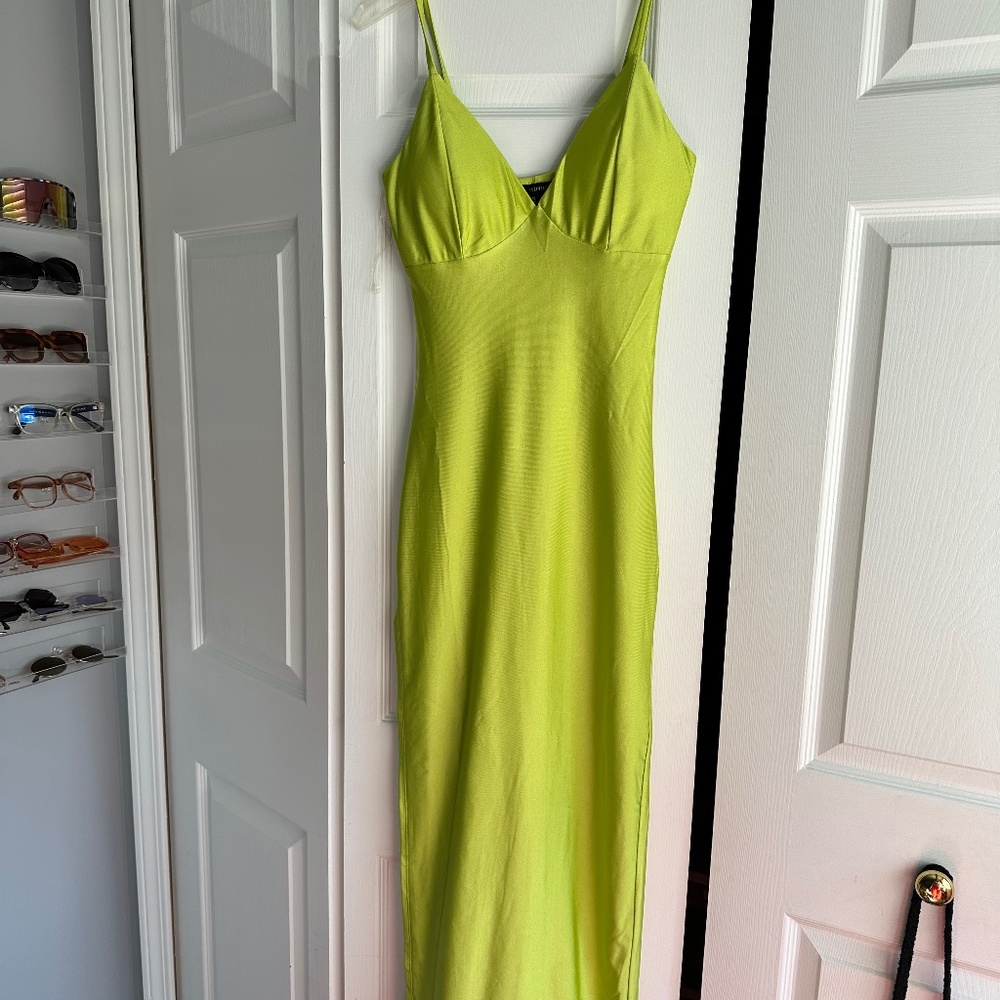 Lime green charturse long maxi